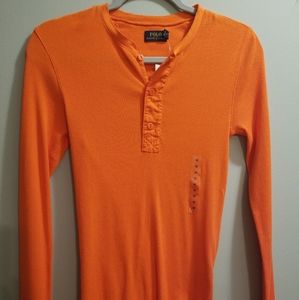 NWT POLO Ralph Lauren Long Sleeve Shirt Orange M